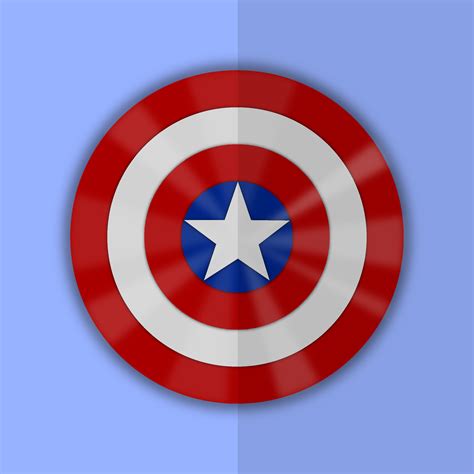 Artstation Captain America Shield Flat Design