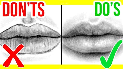 So lets begin this tutorial on how to draw a nose by going over the different part of the nose. DO'S & DON'TS: How To Draw a Realistic Mouth / Lips | Step ...