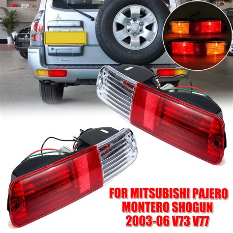 Car Rear Bumper Fog Lights Tail Lamp For Mitsubishi Pajero Montero Sho