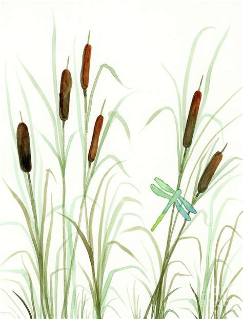Dragonfly On Cattails Done In Intarsia Wall Art