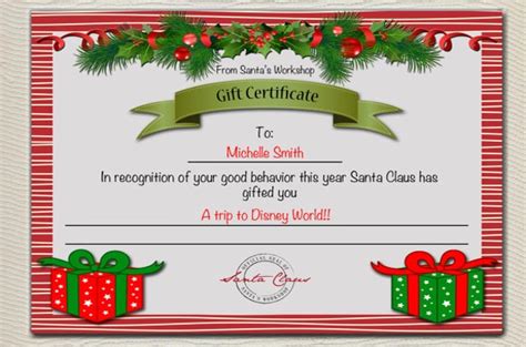 Holiday Certificate Templates