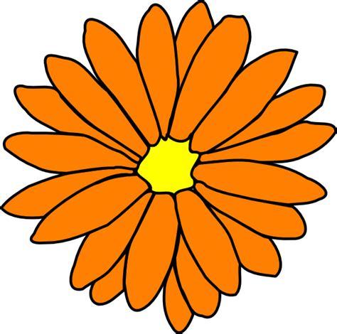 Orande Flowers Clip Art