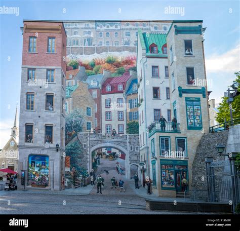 Mural In Lower Town Quebec City Canada Stock Photo Alamy