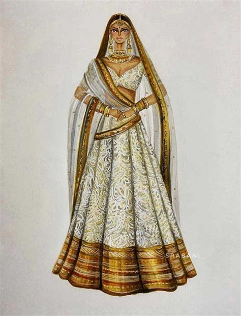 Indian Fashion Illustration Dress Drawings By Srabani Trendy Art Ideas