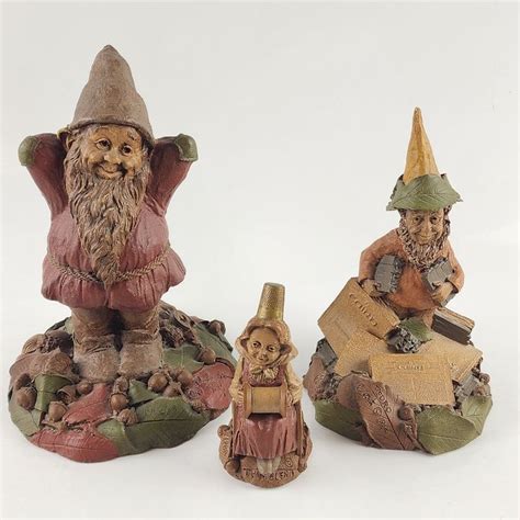 1980s Group Of Tom Clark Gnomes Miles Pedro And Thimbelina Cairn Studio