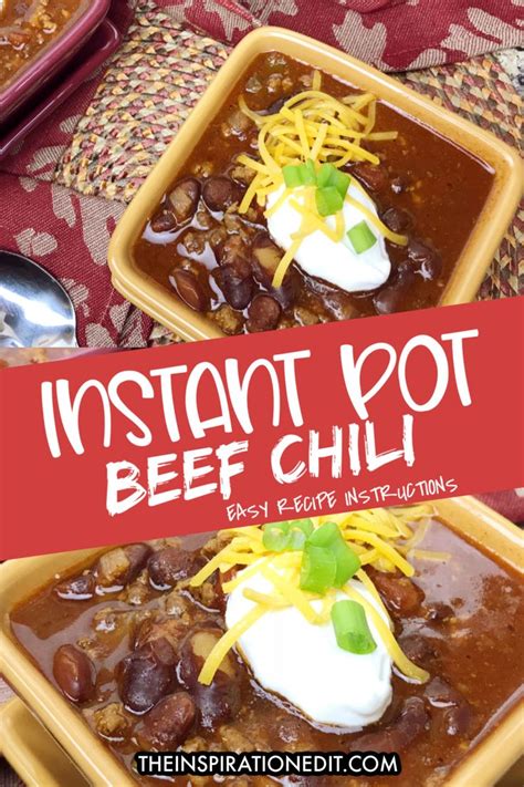 This Is The Best Instant Pot Chili Recipe That You Can Try Today It Is