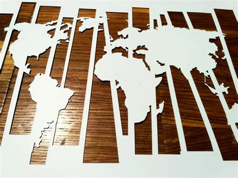 Printable World Map Stencil