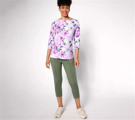 Denim & Co. Active Duo Stretch Capris - QVC.com