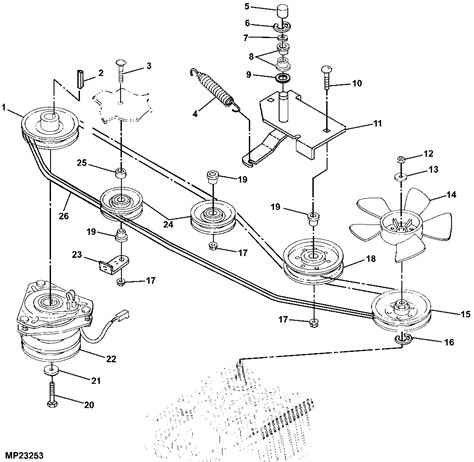 John Deere Gt235 Mower Deck Belt Diagram