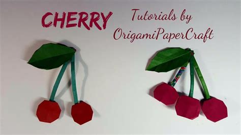 How To Make A Cherry Origami Trái Anh Đào🍒 Tutorial By