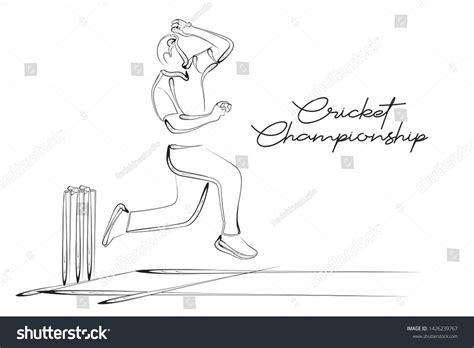 A Man Is Running With The Words Cricket Championship In Black And White