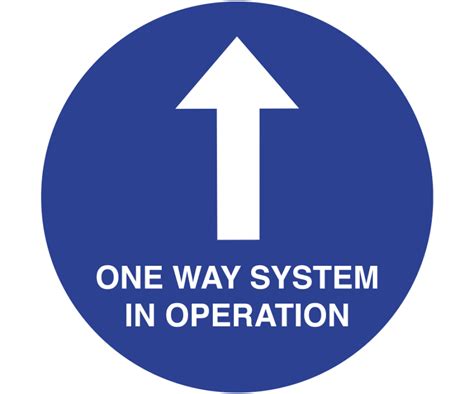 One Way System Floor Sign