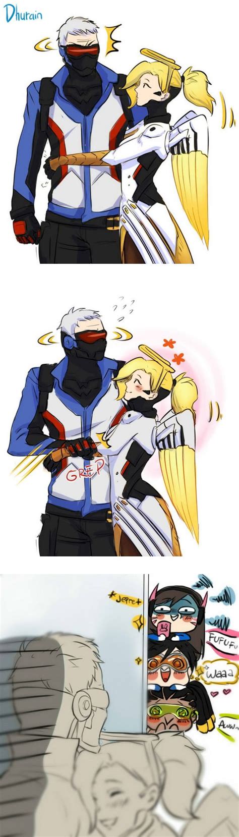 Soldier 76 And Mercy As A Couple Love Hug Dva Tracer And Lucio