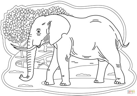 Elephant Coloring Page Free Printable Coloring Pages