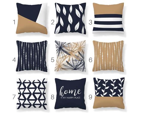 Maybe you would like to learn more about one of these? Deep Navy Brown Throw Pillow Cover Khaki Blue Mix and ...