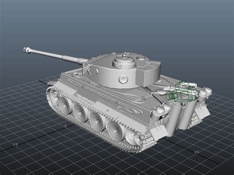 Ww2 Tiger 1 Tank 3d Model Maya Files Free Download Modeling 40841 On