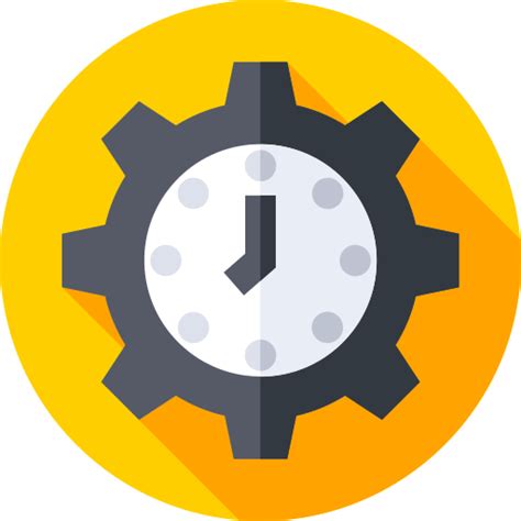 Time Management Flat Circular Flat Icon