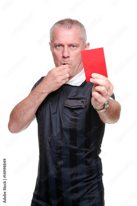 Football Referee Showing The Red Card Stock Photo Adobe Stock