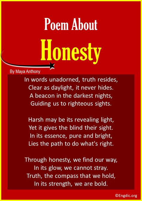 10 Best Short Poems About Honesty Engdic