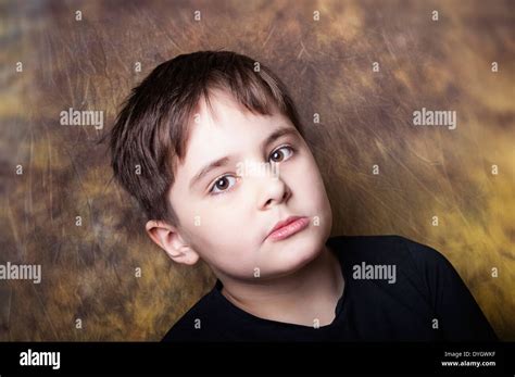 Seven Years Old Boy Posing Stock Photo Alamy