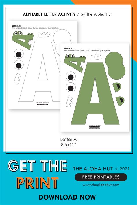 Alphabet Letter Crafts for Toddlers and PreK  LETTER A  Free