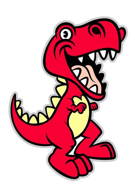 Cute Cartoon T Rex Dinosaur Premium Vect Free Vector Freepik