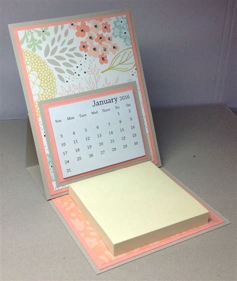 Flowers Desk Easel Calendar With Post It Note Pad Jennis Crafty