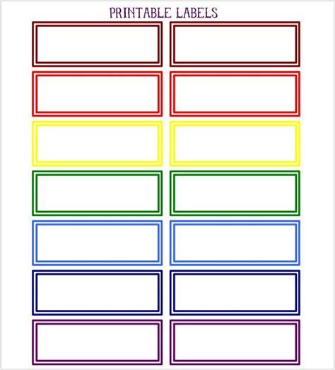 Diy Printable Labels Color Coded In 2022 Labels Printables Free
