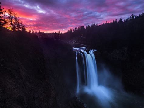 Snoqualmie Falls Sunrise Washington Usa By Gary Litwin Lp Mag