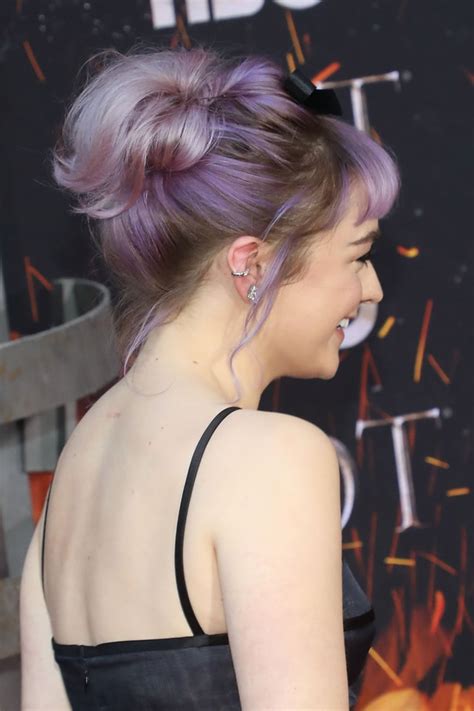 Maisie Williams With Purple Hair April 2019 Popsugar Beauty Photo 13