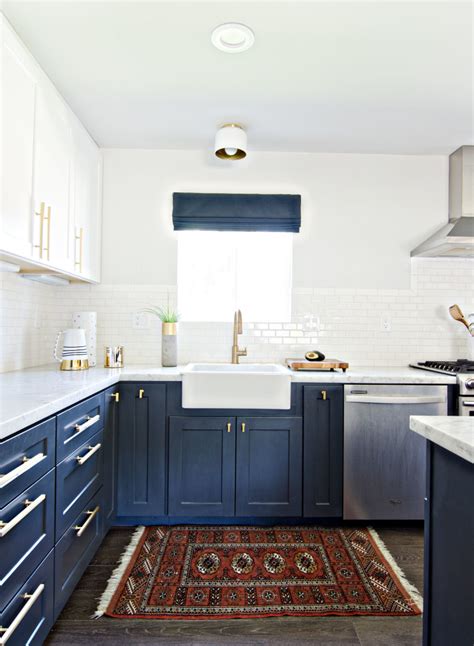 Having A Moment Navy And White Kitchen Cabinets Lauren Nelson