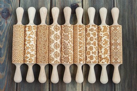 Delicate Lace Rolling Pin Engraved And Embossing Cookie Etsy