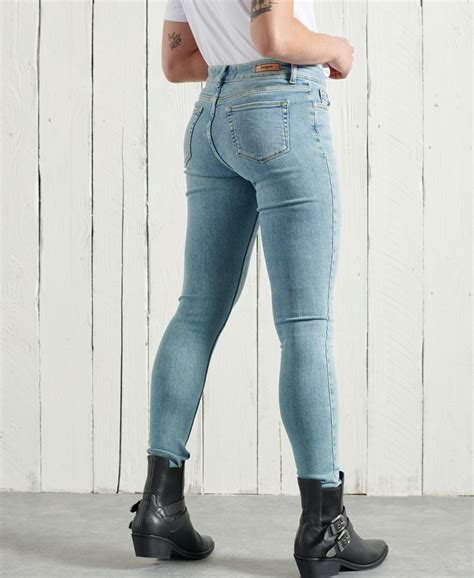 Superdry Super Vintage Skinny Mid Rise Jeans Voor Dames