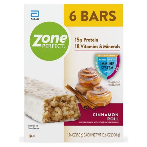 Zoneperfect Protein Bars Snack For Breakfast Or Lunch Cinnamon Roll