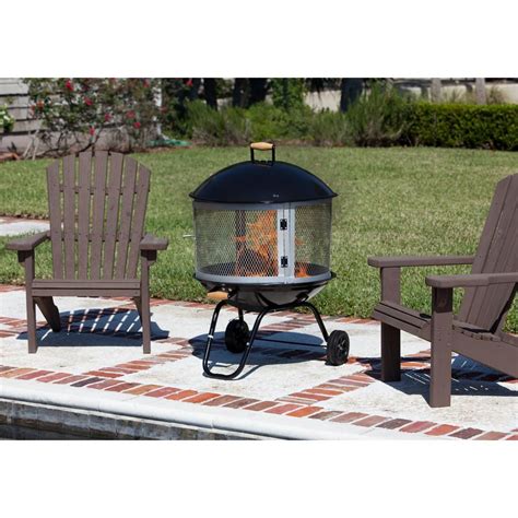L.l.bean backyard wildlife fire pit and grill ($179; Fire Sense Bessemer 28 in. Round Steel Fire Pit in Black ...