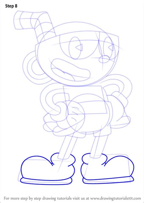 Step By Step How To Draw Cuphead From Cuphead