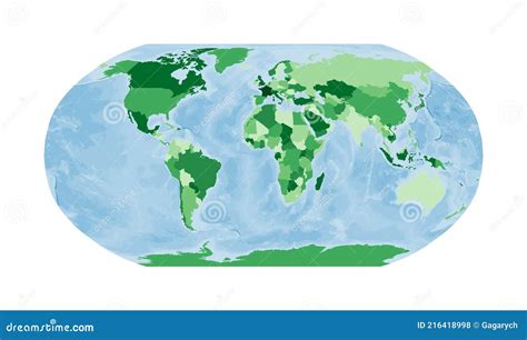 World Map Robinson Projection Stock Vector Illustration Of Atlas