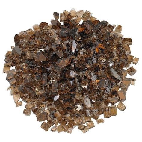 American Fire Glass 1 2 In Copper Reflective Fire Glass 10 Lbs Bag Aff Coprf12 10 The Home Depot