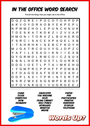 Words Up? In the Office Word Search