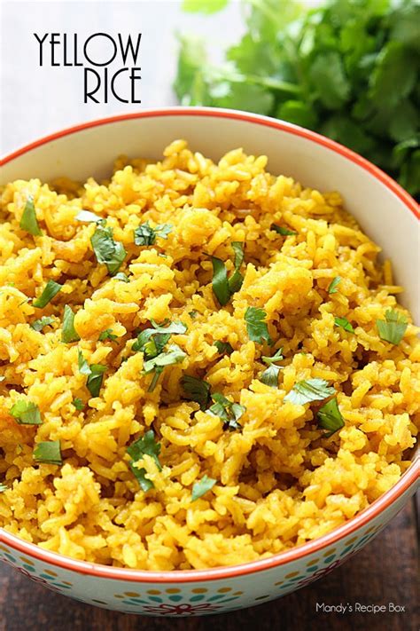 The yellow rice is savory with a kick of cayenne, and cooked in stock, with an extra boost of flavor from the juices that cook out off of the chicken as it bakes. Yellow Rice - Pretty Providence