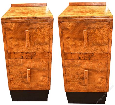 Art Deco Pair Of Bedside Tables In Maple Antiques Atlas