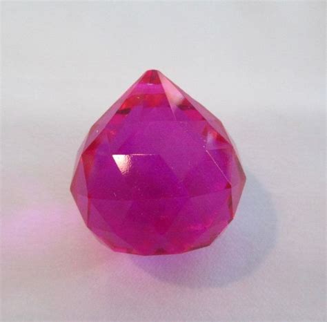 1 Hot Pink 30mm Crystal Balls 30mm Fuchsia Faceted Etsy Crystal