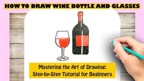 How To Draw Wine Bottle And Glasses Youtube