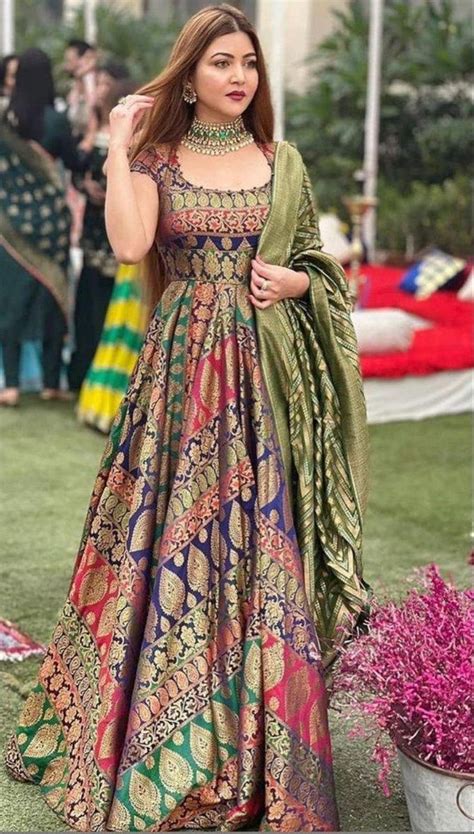 Gown Anarkali Suit Long Suit Ready To Wear Dress Soft Etsy In 2021 Pakistani Fashion