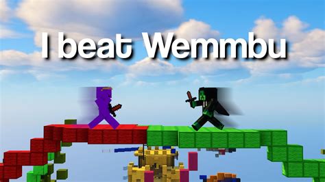 I Beat Wemmbu In Ranked Bedwars Youtube