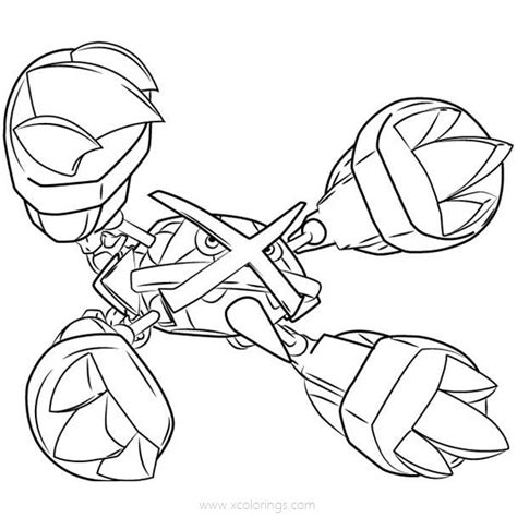 Mega Metagross Pokemon Coloring Pages XColorings Com