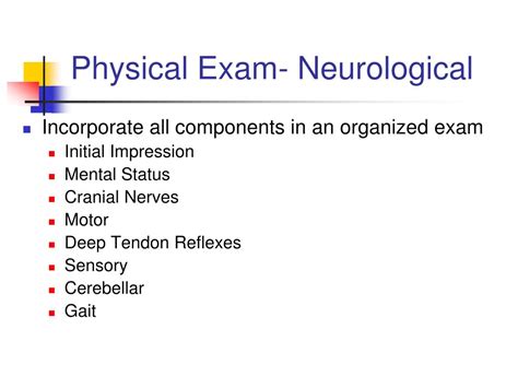 Ppt The Neurologic Examination Powerpoint Presentation Free Download