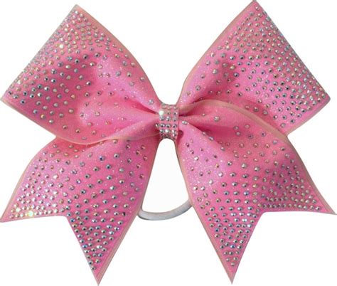 Rhinestone Cheer Bows Rhinestone Burst Neon Pink Glitter