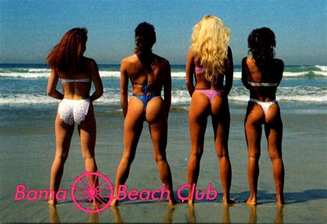 Risque Nude Bama Beach Club Girls On The Beach In Bikinis Topics Fine Arts Other Postcard