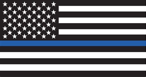 La Police Gear Thin Blue Line Us Flag Decal